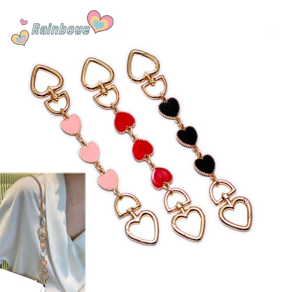 Dây Xích Nối Dài Túi Xách Hình Trái Tim Màu Cầu Vồng