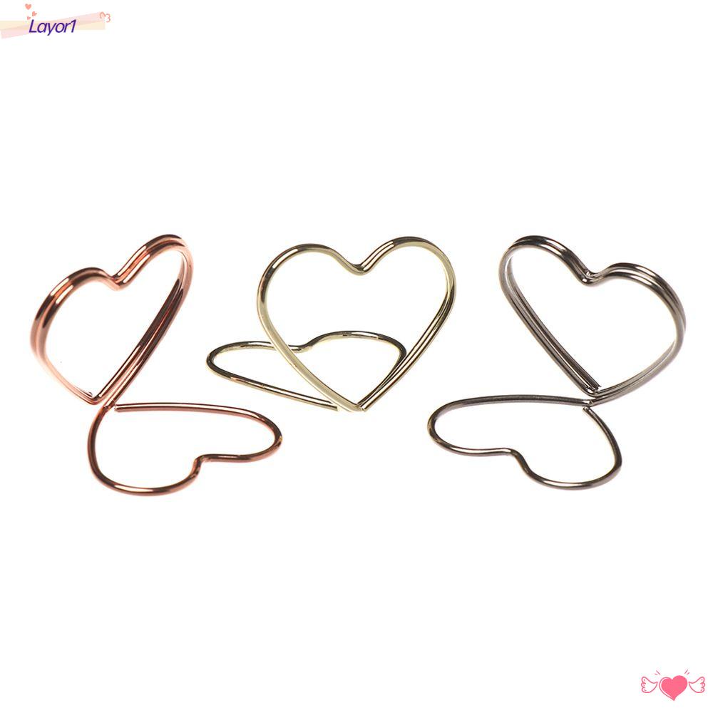 Layor1 1 Cái Thẻ Đặt Hoa Hồng|Kẹp Giấy Hình Trái Tim Trang Trí Tiệc Cưới Lãng Mạn