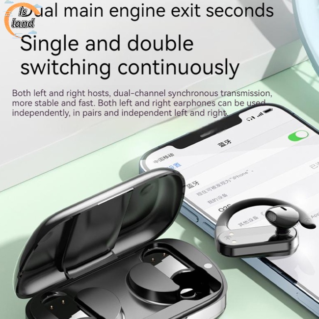 [IS] Tai Nghe Bluetooth Q2s Không Dây Có Màn Hình Kỹ Thuật Số Chống Thấm Nước Gắn Tai Kiểu Dáng Thể Thao