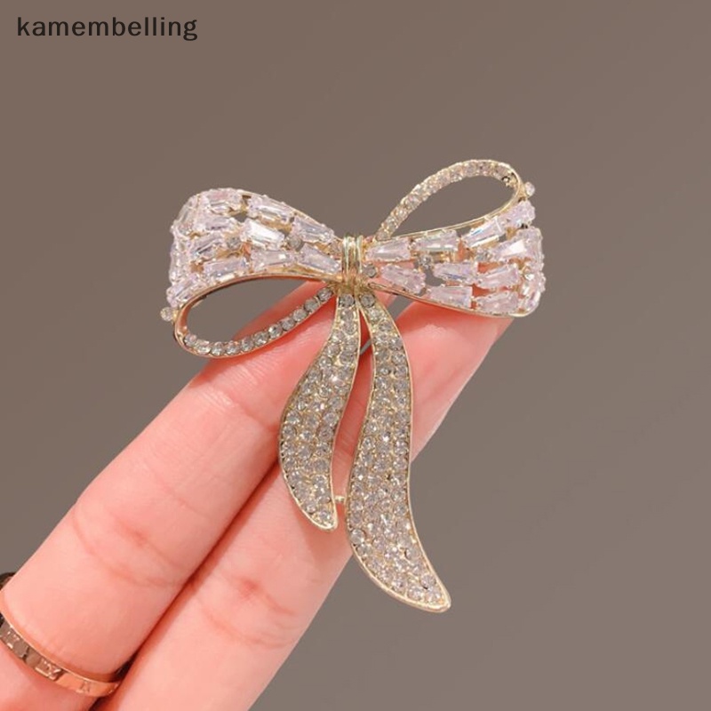 Ghim Cài Áo Hình Nơ Đính Đá Chống Ánh Sáng Thời Trang Cho Nữ