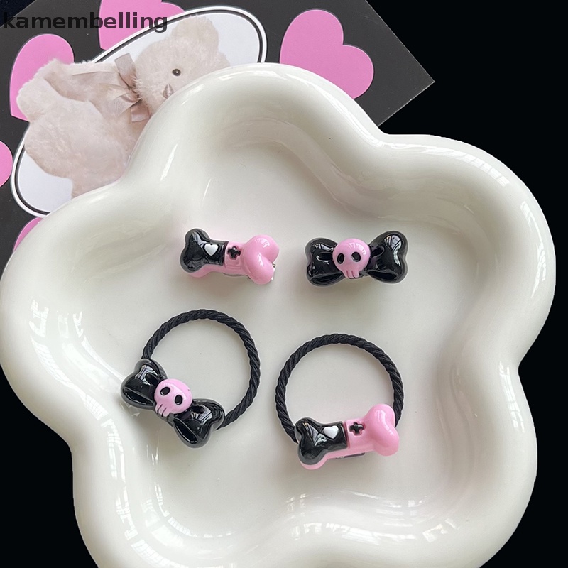 Kẹp Tóc Hình Xương Hoạt Hình Phong Cách Lolita Dễ Thương Cho Nữ