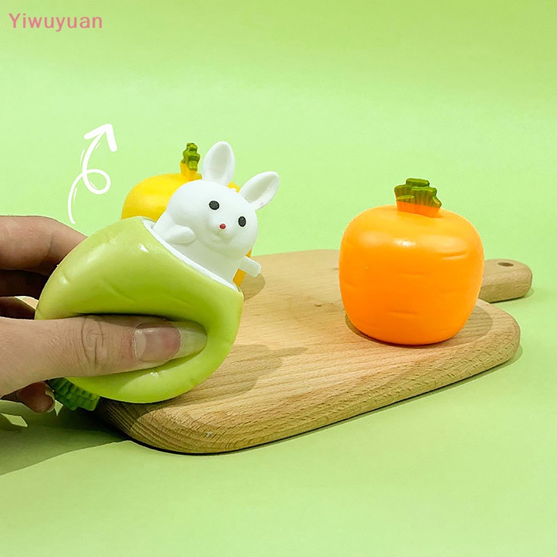 1 Đồ Chơi Nắn Bóp Giúp Giải Tỏa Căng Thẳng Hình Thỏ Cà Rốt Đáng Yêu Màu Sắc Ngẫu Nhiên Mới