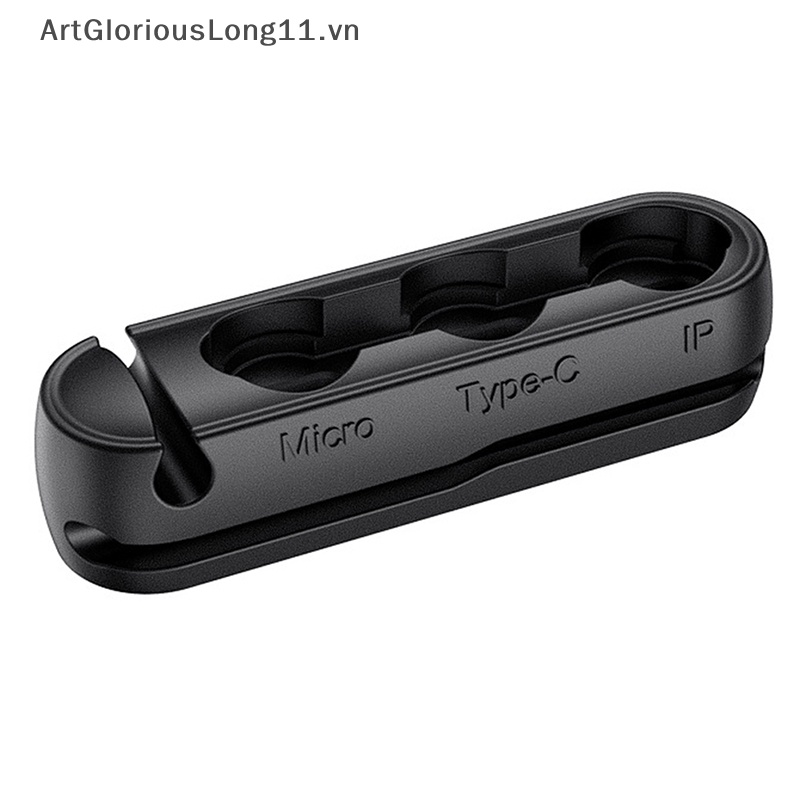 Hộp Đựng Dây Cáp Sạc Từ Tính Màu Đen Tiện Dụng