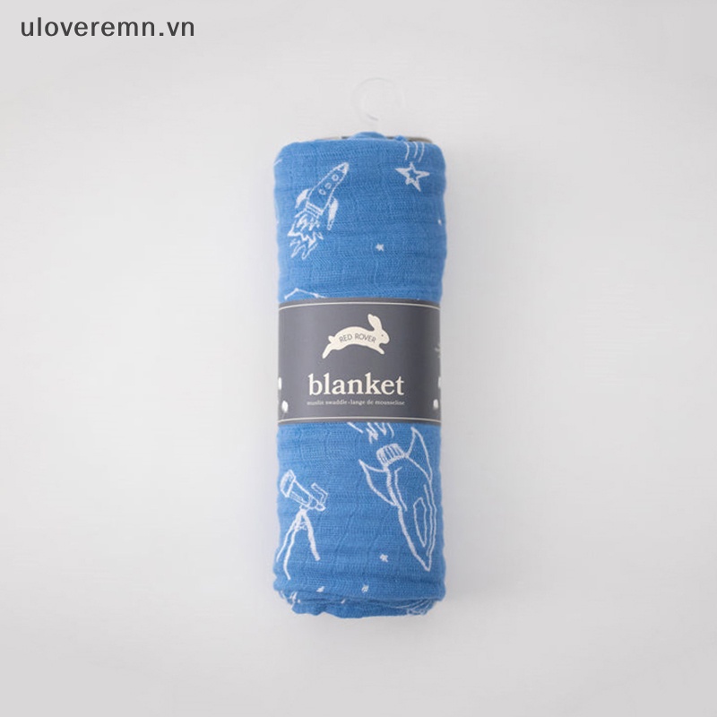 Chăn Quấn Em Bé Bằng Cotton Họa Tiết Ngôi Sao Gaze Muslin Hàng Mới Sinh