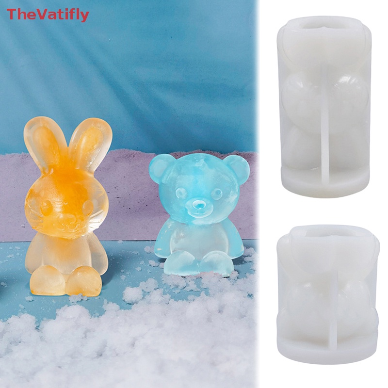 Khuôn Làm Đá / Xà Phòng / Bánh Bằng Silicone Hình Gấu 3D