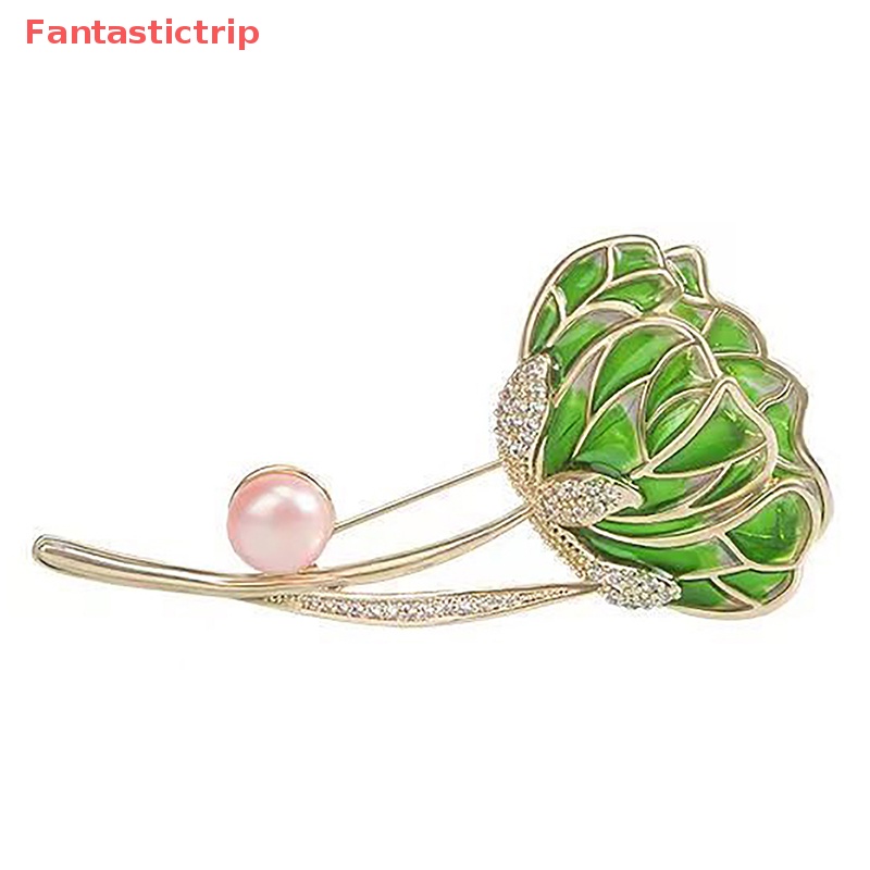 [Fantastictrip] Ghim Cài Áo Hình Hoa Đính Ngọc Trai Cao Cấp Thời Trang Trang Trí Khăn Choàng Cổ