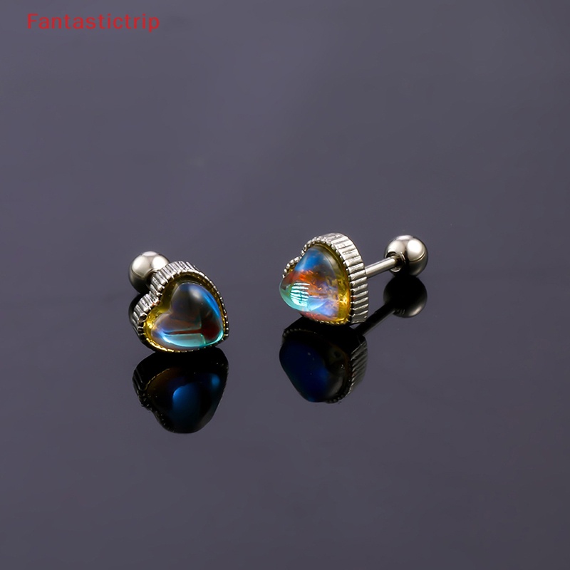 1 Đôi Khuyên Tai Hình Trái Tim Thời Trang Dành Cho Nữ