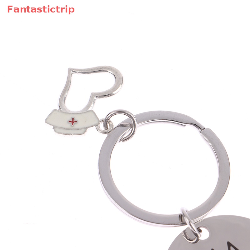 1 Móc Khóa Mặt Tròn Khắc Chữ I 'M a Nurse Thời Trang Mới