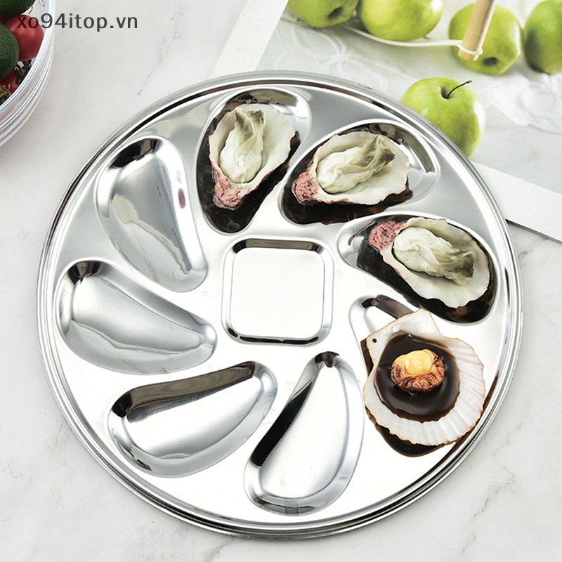 Đĩa Đựng Thức Ăn 8 Ngăn Bằng Thép Không Gỉ