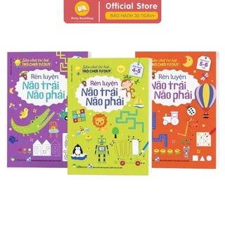 Sách - Bộ 3 Cuốn Sân Chơi Trí Tuệ - Trò Chơi Tư Duy Rèn Luyện Não Trái Não Phải - Dành cho trẻ từ 3-6 tuổi
