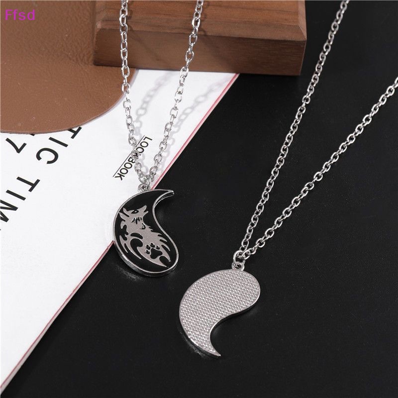 {Ffsd} Yin And Yang Vòng cổ Mặt Hai Cánh Hoa Hợp Kim Trang Sức Hình Rồng Thời Trang Làm Quà Tặng Sinh Nhật Bán Chạy