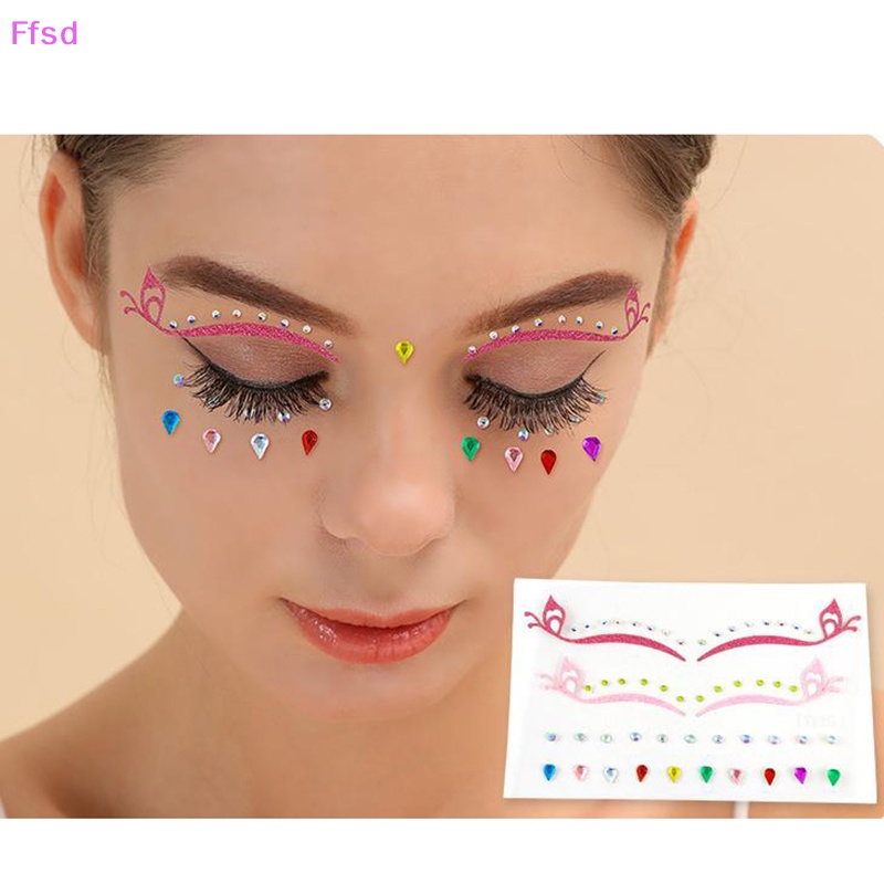{Ffsd} Miếng Dán Kẻ Mắt Pha Lê Hình Bướm Trang Điểm Lễ Hội * Bán Chạy