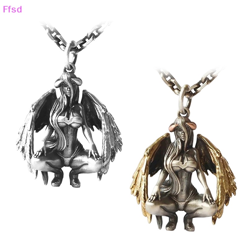 Vòng cổ Mặt Hình Thiên Thần Cầu Nguyện Bằng Thép Không Gỉ Thời Trang Hip Hop Punk Cho Nam Và Nữ