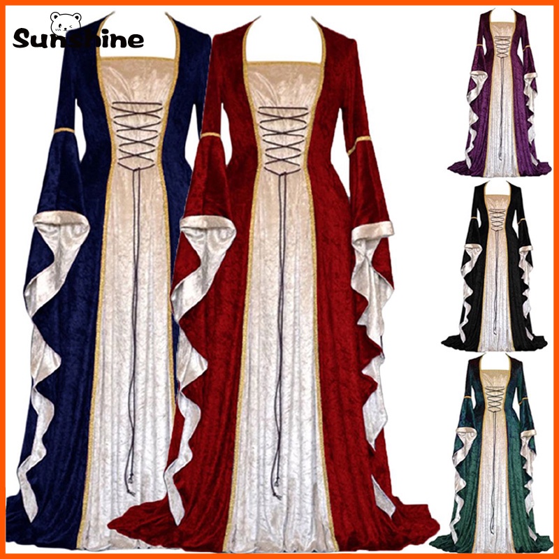 Đầm Maxi Hoá Trang Thời Phục Hưng Cho Phái Nữ