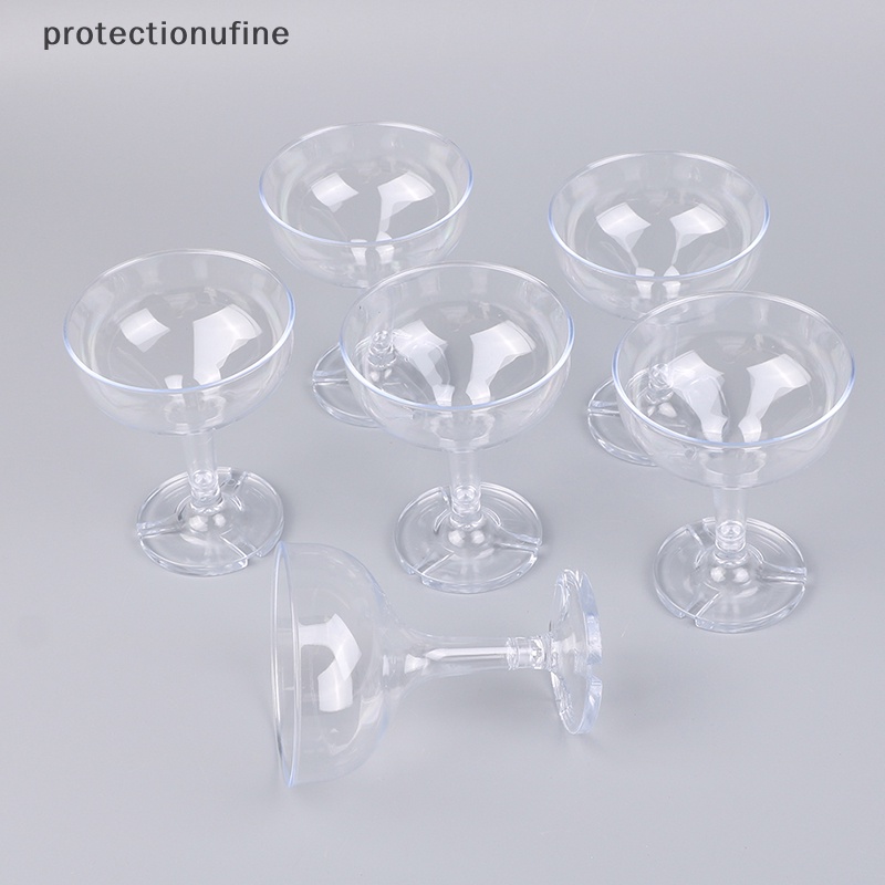 Set 6 Ly Thủy Tinh Uống Rượu Sâm Panh Bằng Acrylic Trong Suốt PR3VN