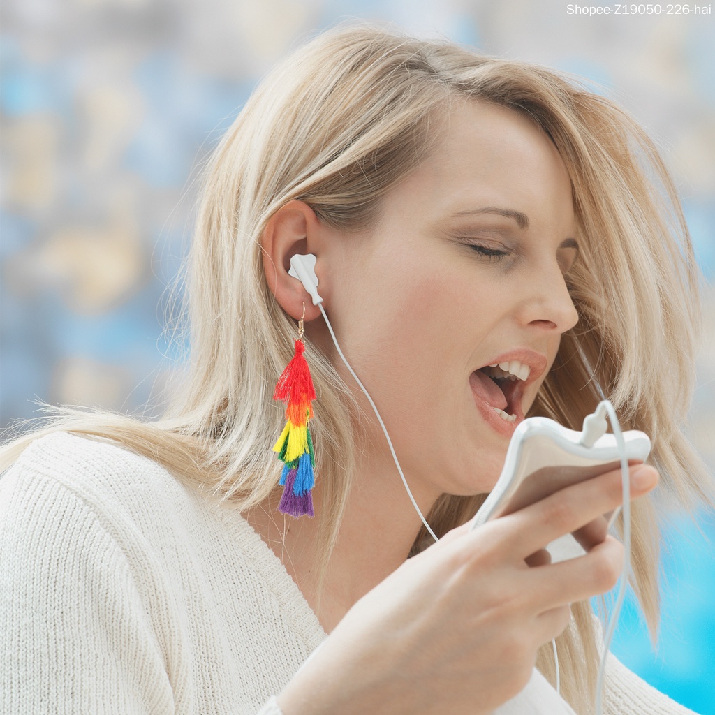 Bông Tai Hình Cầu Vồng Phong Cách Punk Cá Tính