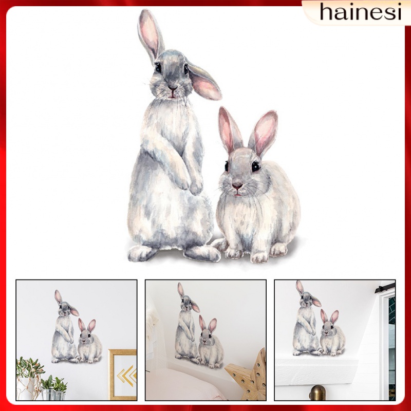 Miếng Dán Tường Trang Trí Hình Thỏ Phục Sinh Đáng Yêu Dành Cho Trẻ Em