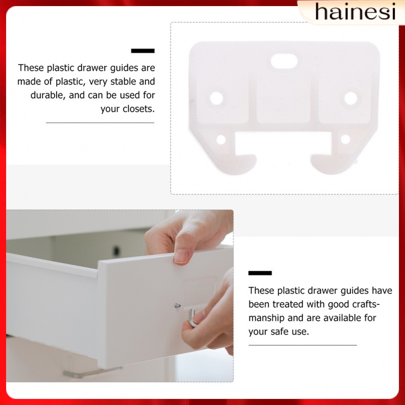 Set 20 Móc Trượt Ngăn Kéo Tủ Màu Trắng