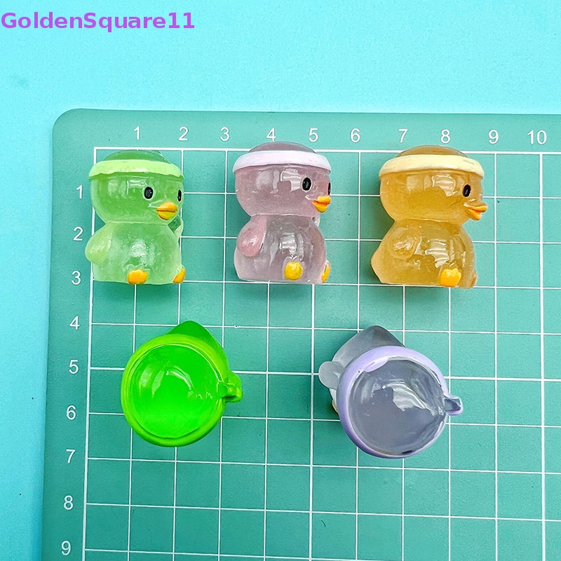 Bộ 2 Tượng Vịt Vàng Phát Sáng Dùng Trang Trí