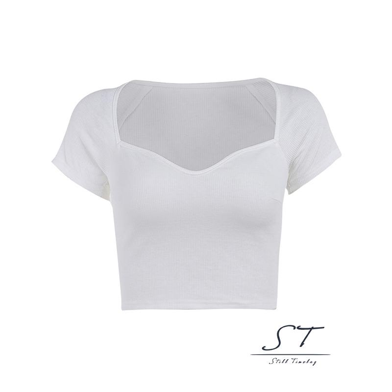 Áo Thun Crop Top Tay Ngắn Màu Sắc Ngọt Ngào Thời Trang Mùa Hè CY03