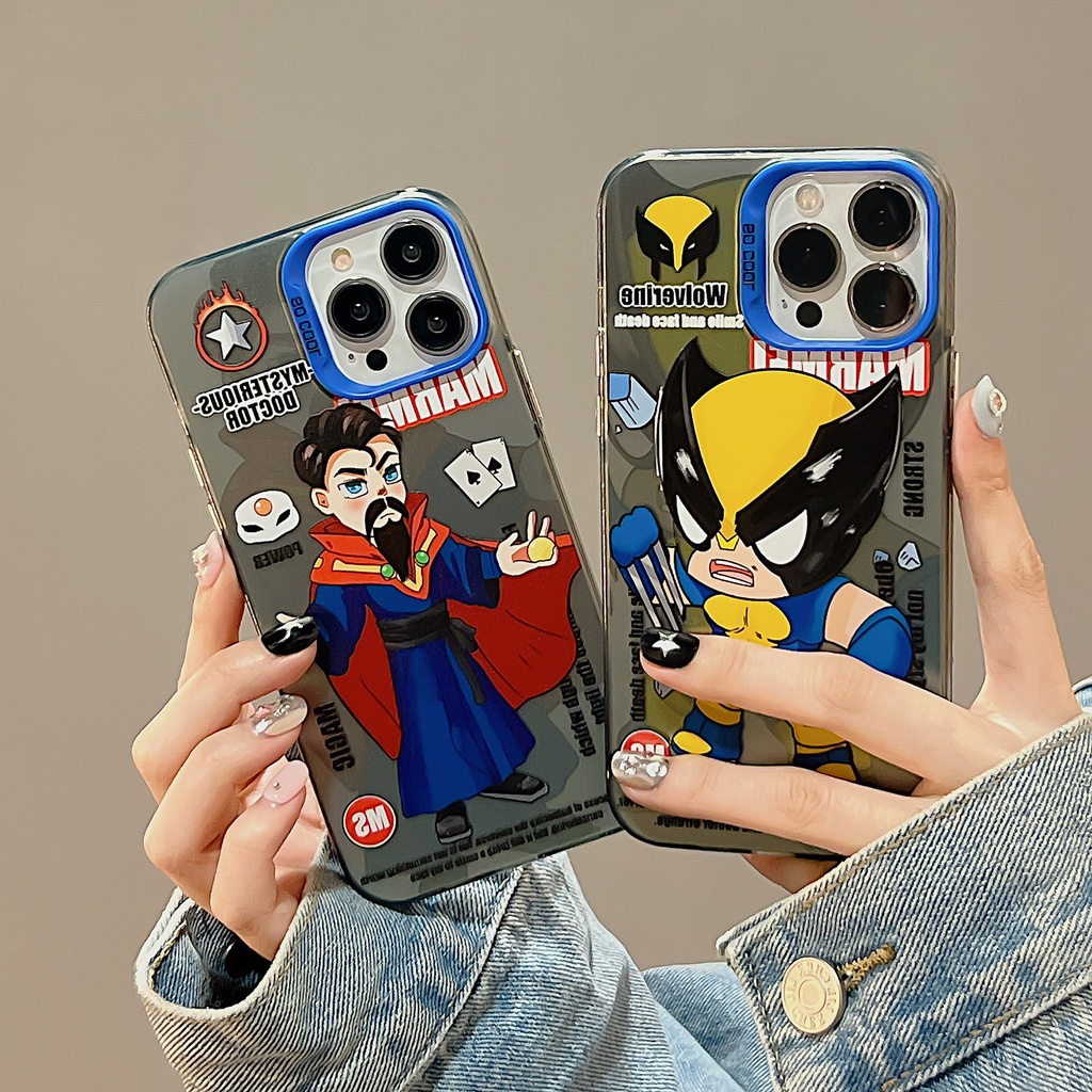 Ốp Điện Thoại TPU Dẻo Trong Suốt Họa Tiết Hoạt Hình Thiết Kế Hai Mặt Chống Rơi Cho iPhone 11 13 12 14 Pro Max