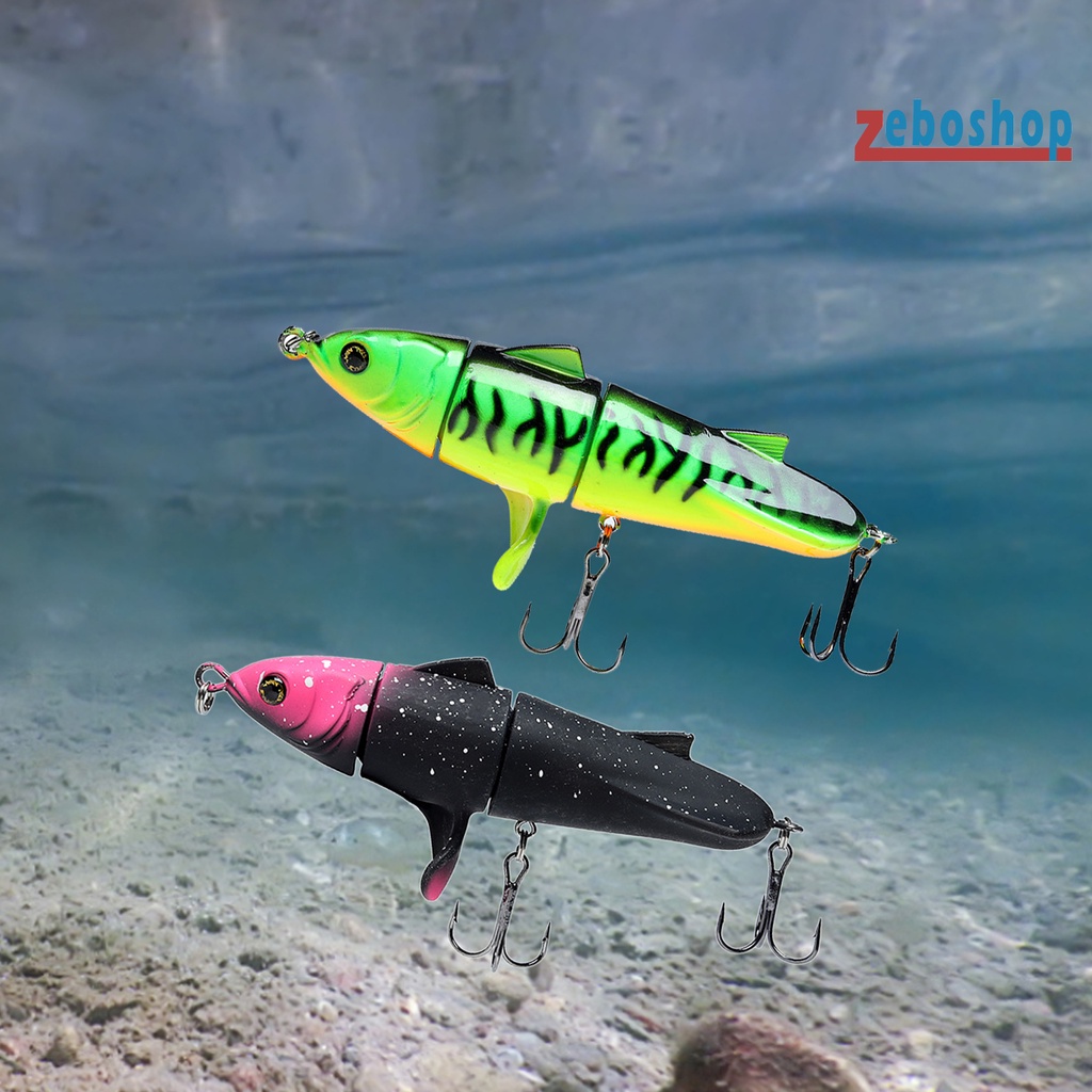 Mồi Câu Cá Nổi 3 Khúc 11cm / 24g Bằng Nhựa Cứng Có Thể Xoay Được