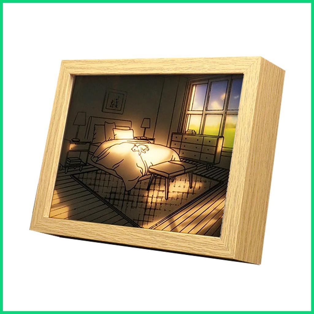 Khung Ảnh Có Đèn LED 3 Màu Sắc Tương Phản Độc Đáo