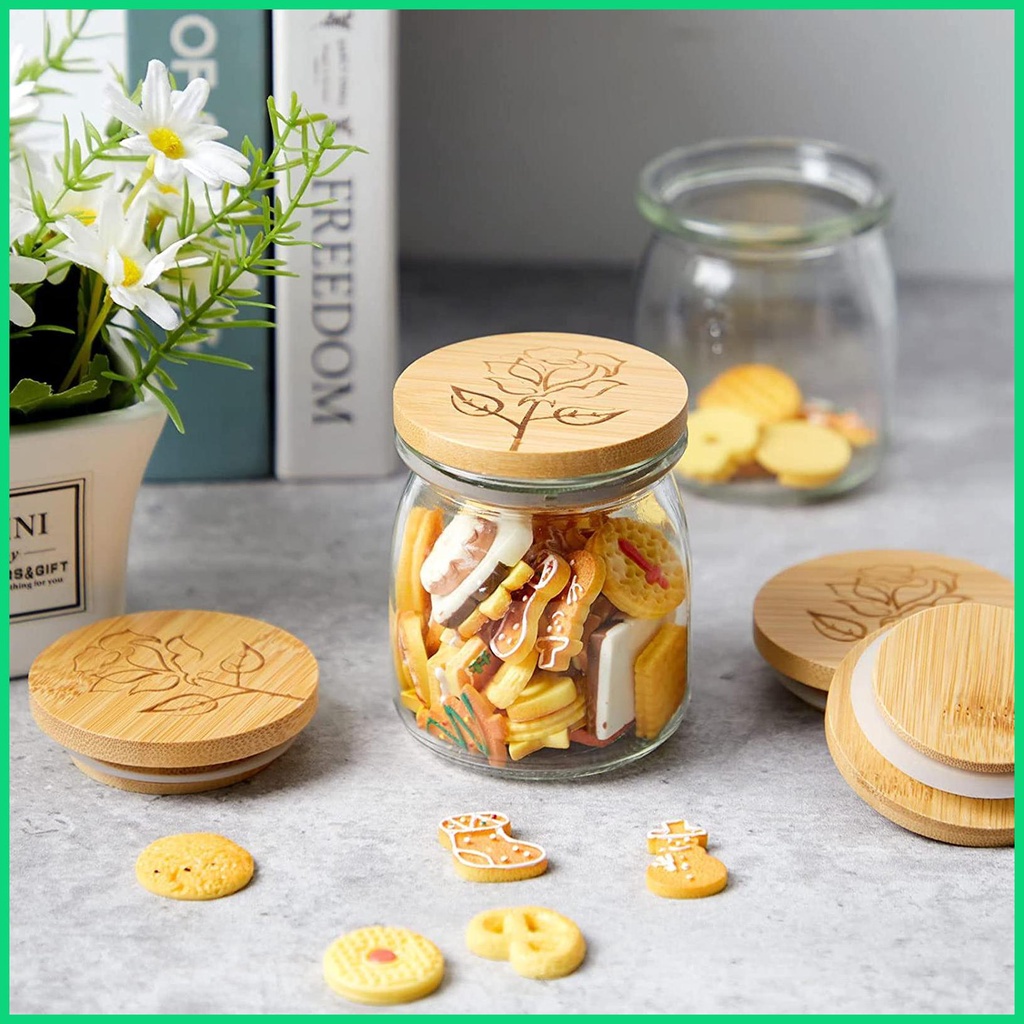 Nắp Đậy Hũ Đựng Thực Phẩm Bằng Thủy Tinh Trong Suốt Có Thể Tái Sử Dụng Cho Jwvn
