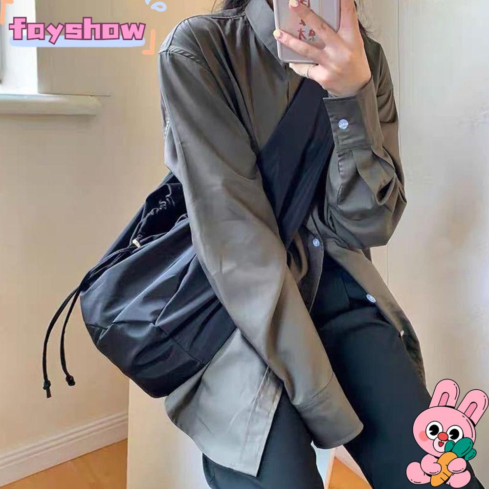 Túi Xách Đeo Vai Màu Đen Trơn Thời Trang