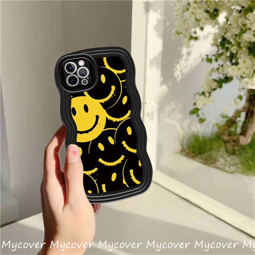 Ốp Điện Thoại Silicon Mềm Họa Tiết Mặt Cười Graffiti Cho iPhone 14 13 12 11 Pro Max X XR Xs Max 6 7 8 Plus