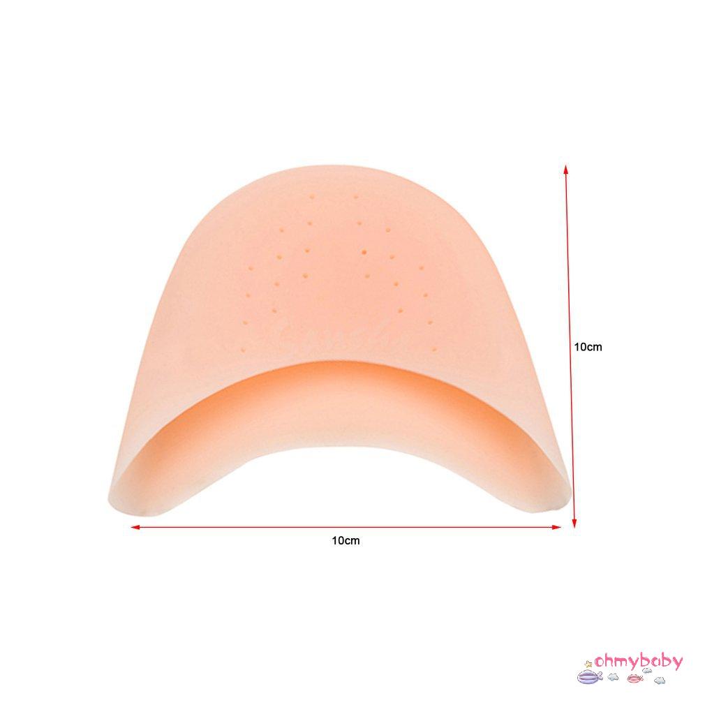 [OMB] 1 Gel Silicone Ngón Chân Mũ Mềm Múa Ba Lê Pointe Vũ Lực Sĩ Miếng Lót Giày Thoáng Khí Đa Năng Cho Bé Gái Nữ Chăm Sóc Bàn [Z/9]