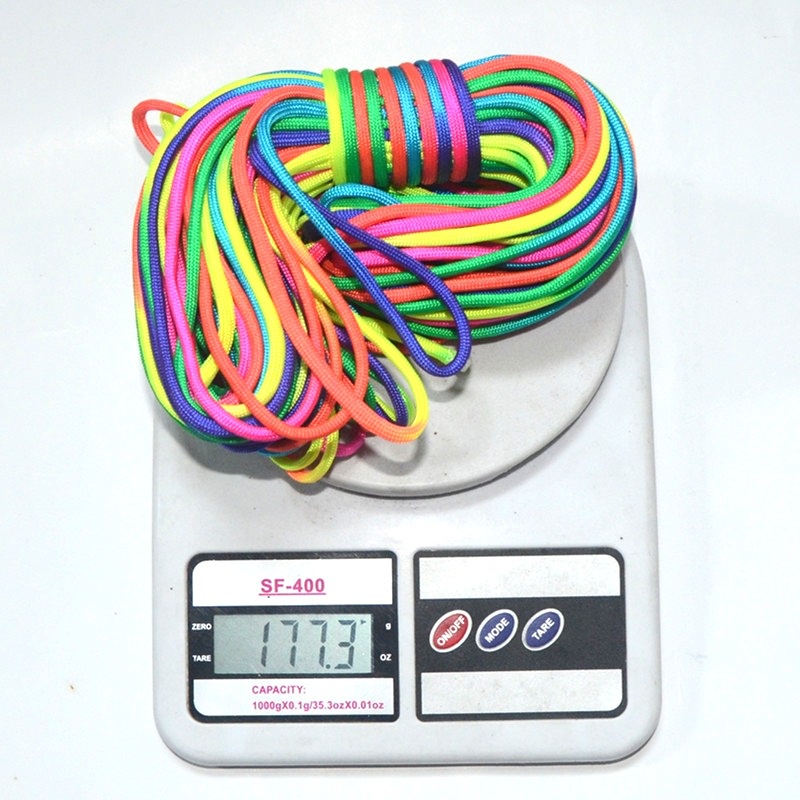 Dây Dù Paracord Màu Cầu Vồng 1 Cuộn 31 Mét - Dày 4mm Dây Dù Nhuộm Màu - Dây Thừng Cầu Vồng