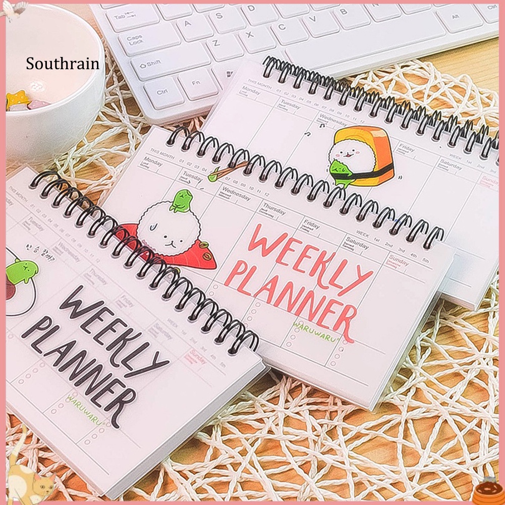 Sổ Tay Lên Kế Hoạch Hàng Ngày Hình Xoắn Ốc Agenda Dễ Thương