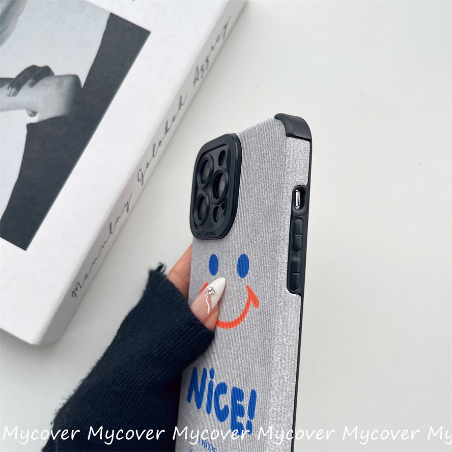 Ốp Điện Thoại TPU Mềm Họa Tiết Mặt Cười Đơn Giản Cho iPhone 11 13 12 14 Pro Max X XR Xs Max 6 7 8 Plus