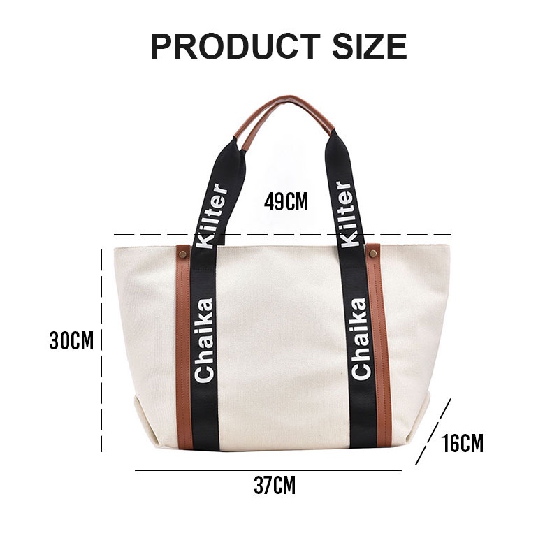 MISCHA Túi Tote Đeo Vai Bằng Vải canvas Sức Chứa Lớn Đơn Giản Nghệ Thuật Cho Nữ