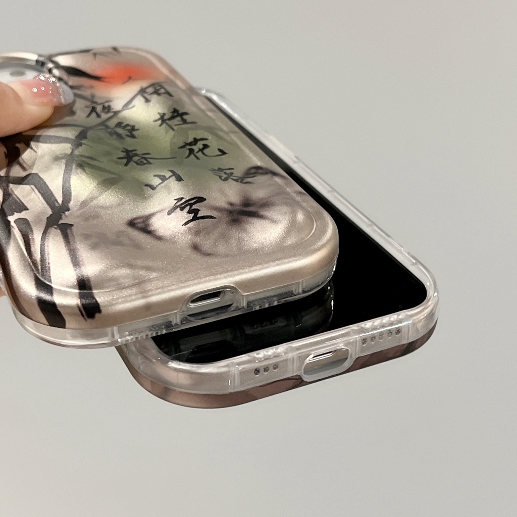 Ốp Điện Thoại TPU Chống Sốc In Hình Vẽ Cây Tre Dành Cho Apple IPhone 14 13 12 11 Pro Max