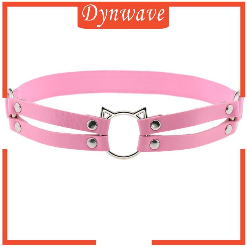 Đai Nịt Đùi Bằng Da Co Giãn Hình Mèo Phong Cách Punk Gothic Thời Trang