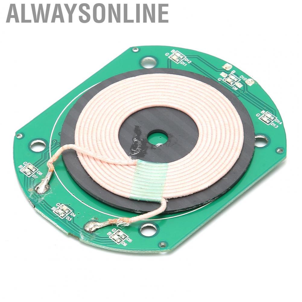 Alwaysonline Module  Ireless Conversion Efficiency 75% PCBA Circuit Board with Coil for Qi Standard WPC1.1