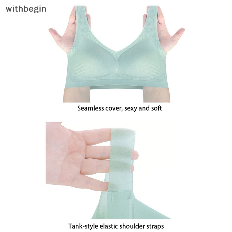 1 Áo Lót Lụa Lạnh Siêu Mỏng Không Lộ Lưng Thời Trang Mùa Hè