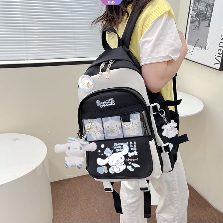 Ba Lô Đi Học / Du Lịch Sức Chứa Lớn Mẫu Mới Hình Cinnamoroll Anime Sanrio Màu Xanh Dương Y2k Đáng Yêu Cho Học Sinh [RAIN]