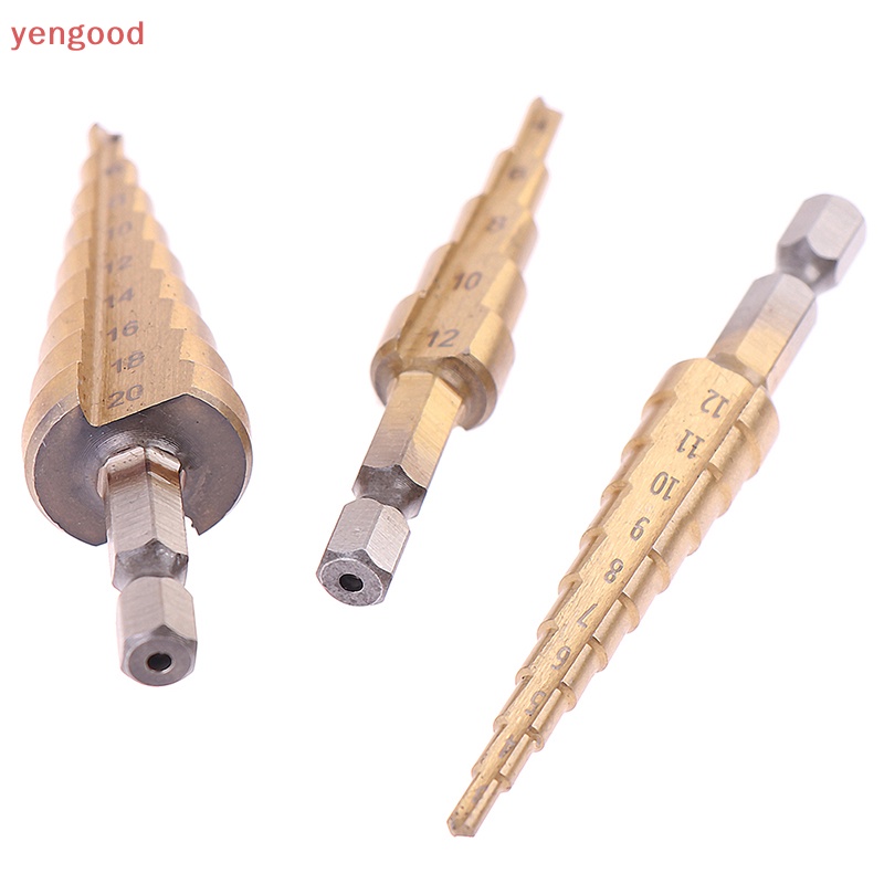 Bộ 3 Mũi Khoan Thẳng 3-12mm 4-12mm 4-20mm HSS Chất Lượng Cao