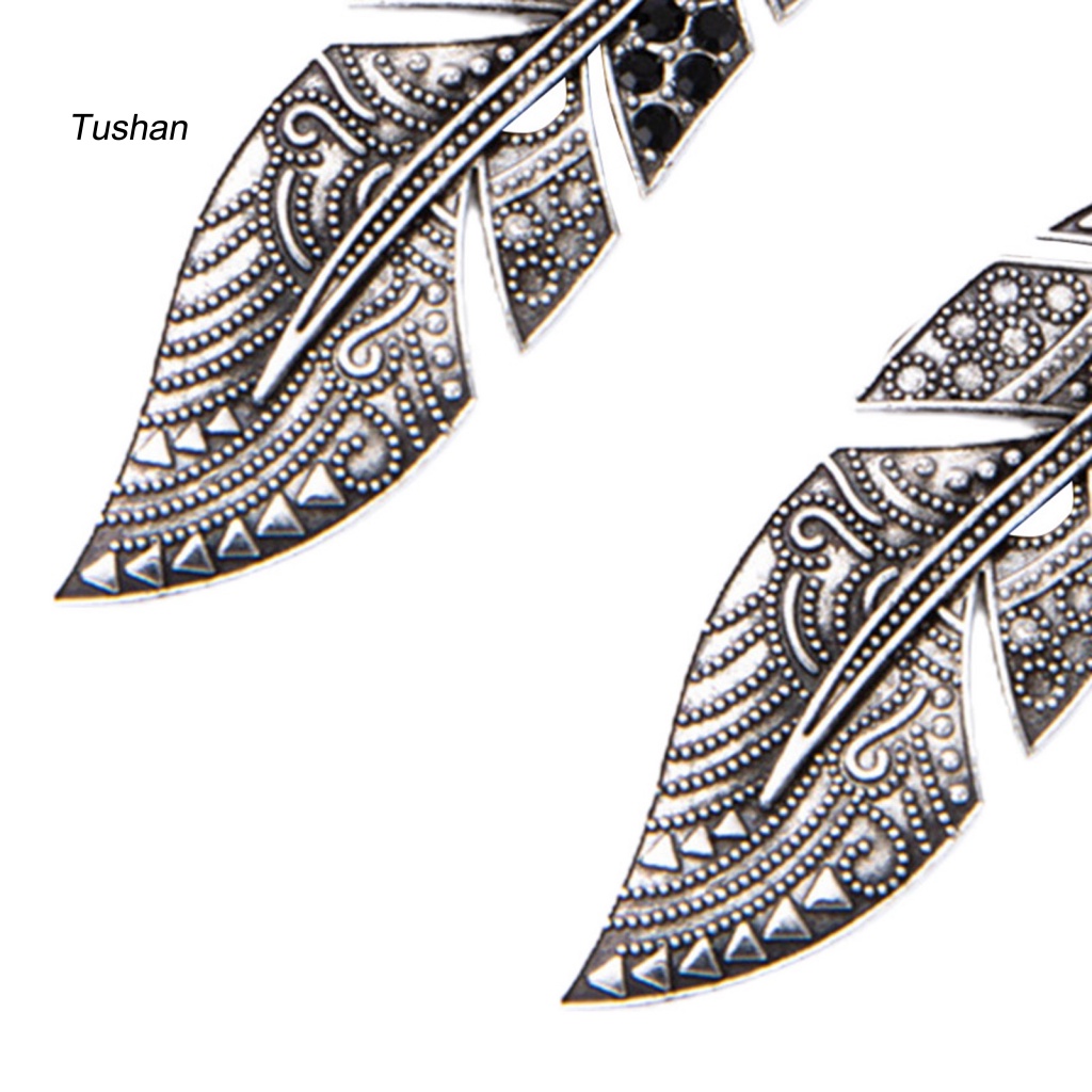 1 Đôi Bông Tai Hình Chiếc Lá Rỗng Nhẹ Nhàng Dễ Phối Đồ