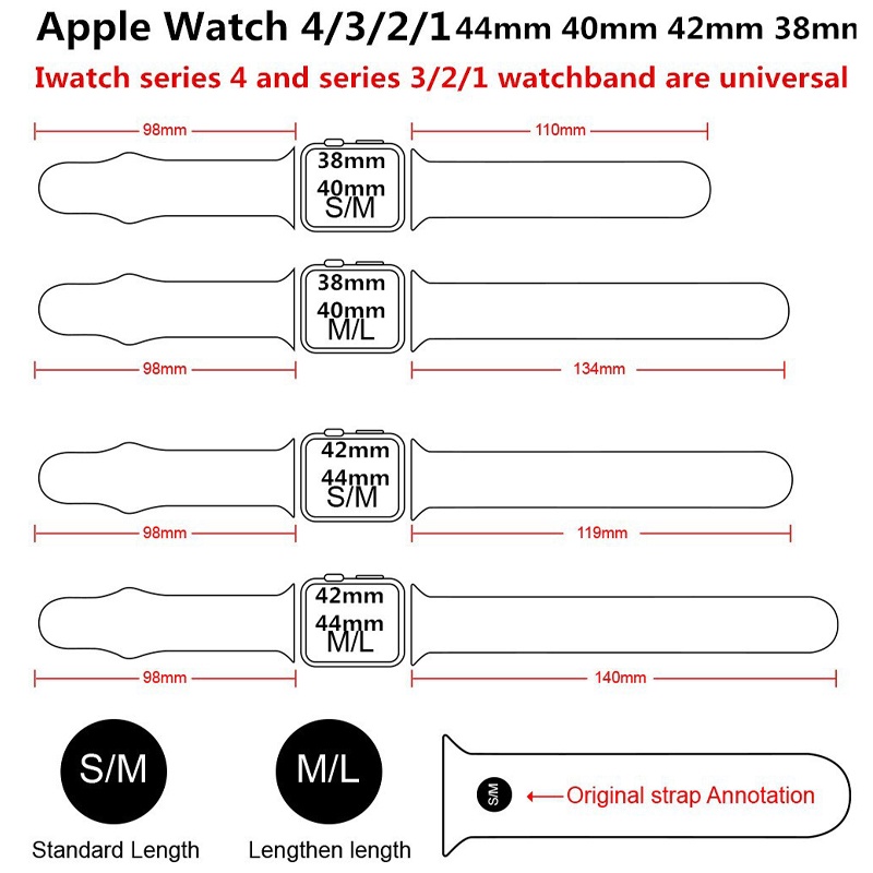 Dây Cao Su Silicone 24h Cho Đồng Hồ Thông Minh 38mm 45mm 44mm 40mm 42mm
