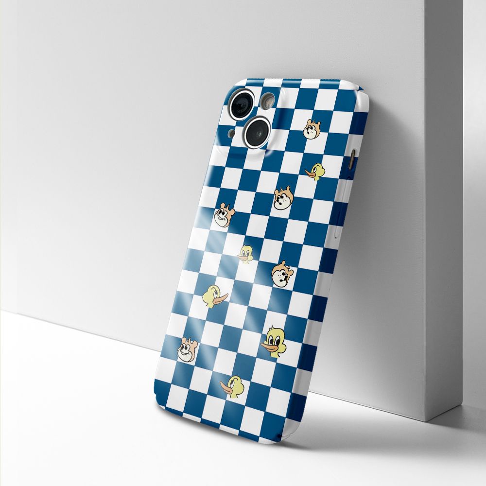 Ốp Điện Thoại Cứng Họa Tiết Kẻ Ô Cho Iphone 137 Lỗ max11 12 / 8 14 pro / Fine NQPM