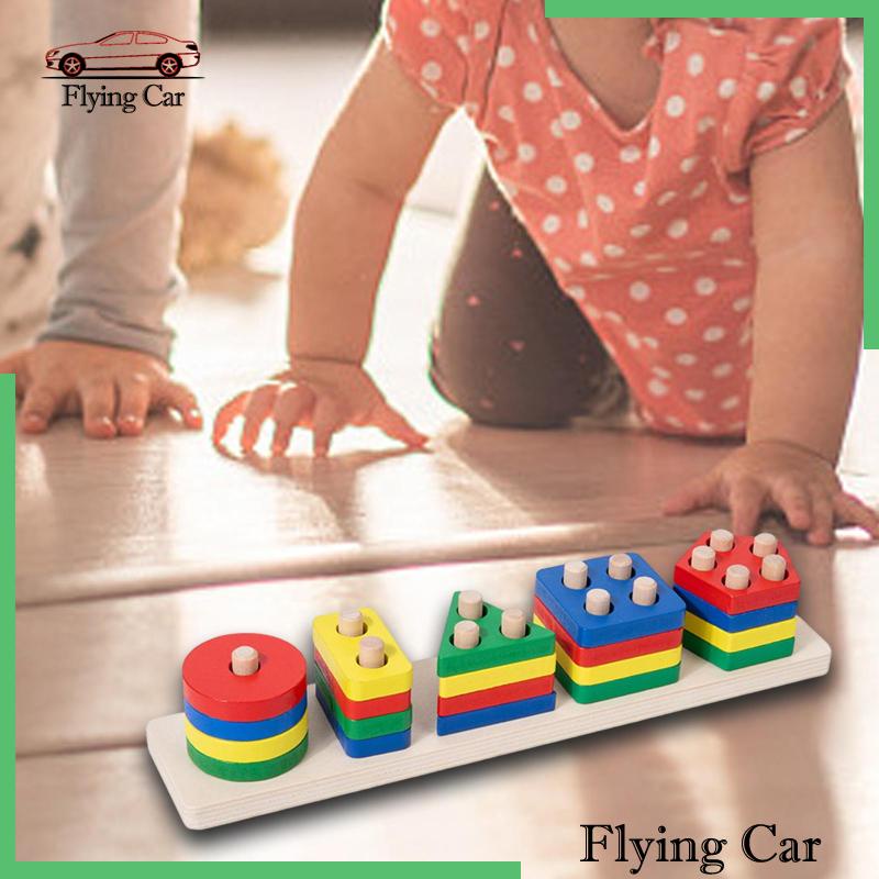 Đồ Chơi Khối Gỗ Phân Loại Nhiều Màu Sắc Dành Cho Trẻ Mẫu Giáo [Lzdjfmy2]