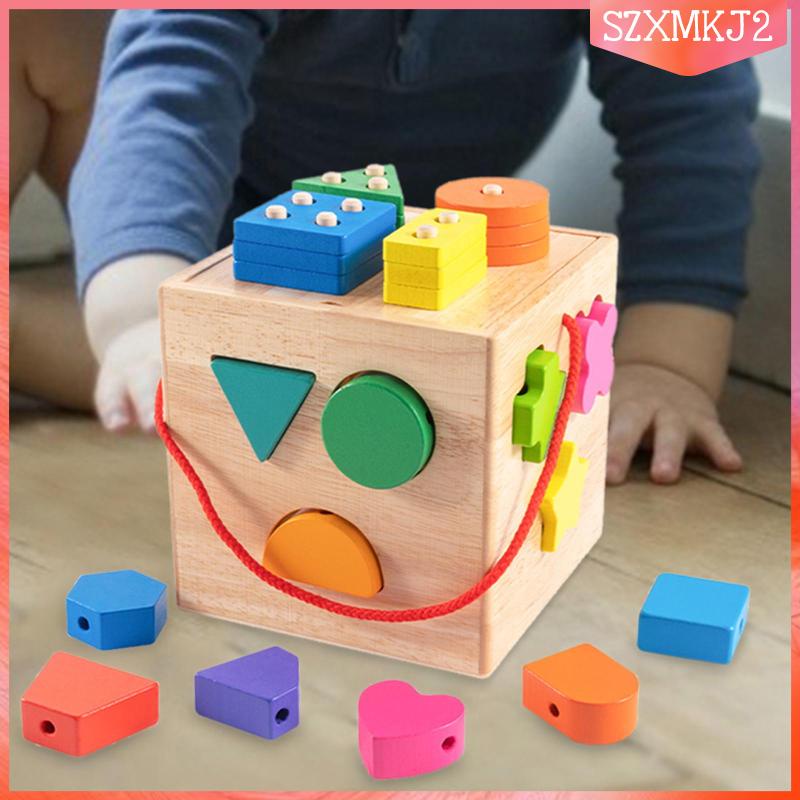 Hộp Đồ Chơi Lắp Ráp Bằng Gỗ szxmkj2 Dành Cho Trẻ Mẫu Giáo 2-3 Tuổi