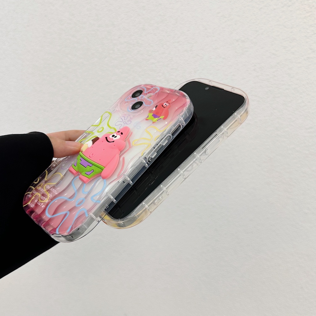 Ốp Điện Thoại TPU Dẻo Trong Suốt Họa Tiết Hoạt Hình Spongebob &amp; Patrick Cho iPhone 13 12 11 Pro Max 14 Plus