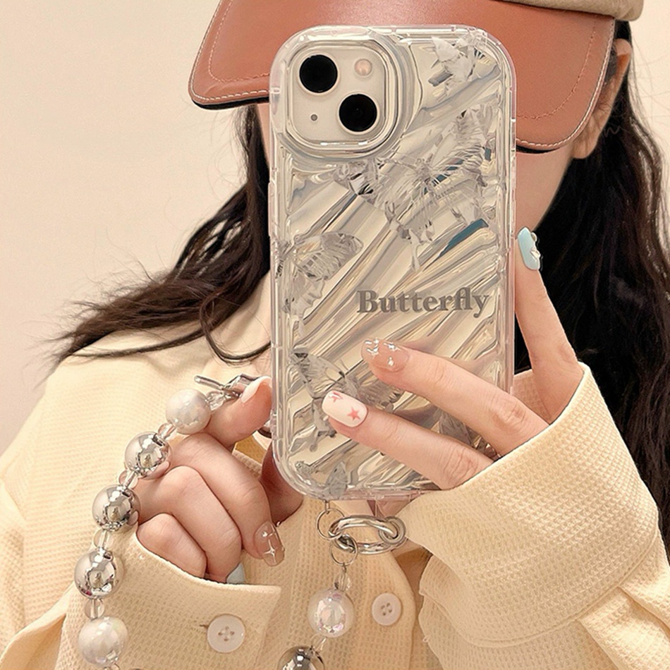 Ốp Điện Thoại Dẻo Màu Laser Hình Bươm Bướm Cho iPhone 11 12 13 14 Pro MAX 6 6S 7 8 Plus X XR XS MAX SE 2020 11Pro 12Pro