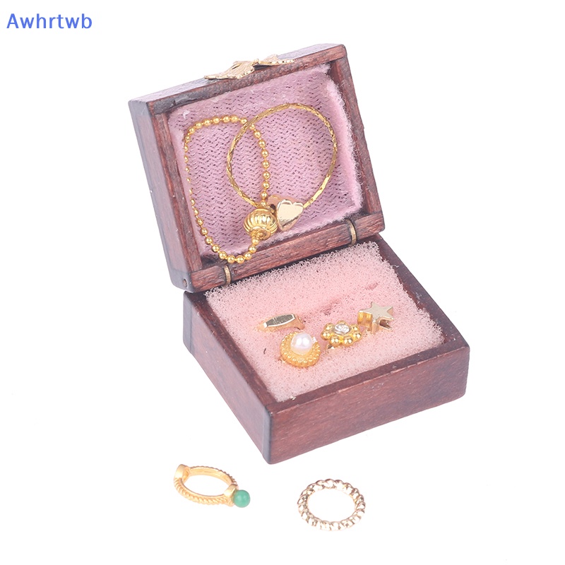 1 Bộ Hộp Trang Sức Mini Cho Nhà Búp Bê Mới