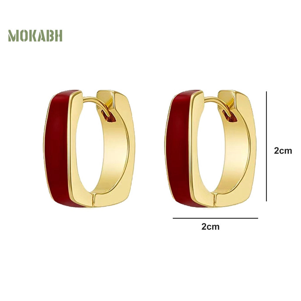 1 Đôi Bông Tai Mạ Điện Bóng Cao Sang Trọng Thoải Mái Dành Cho Nữ